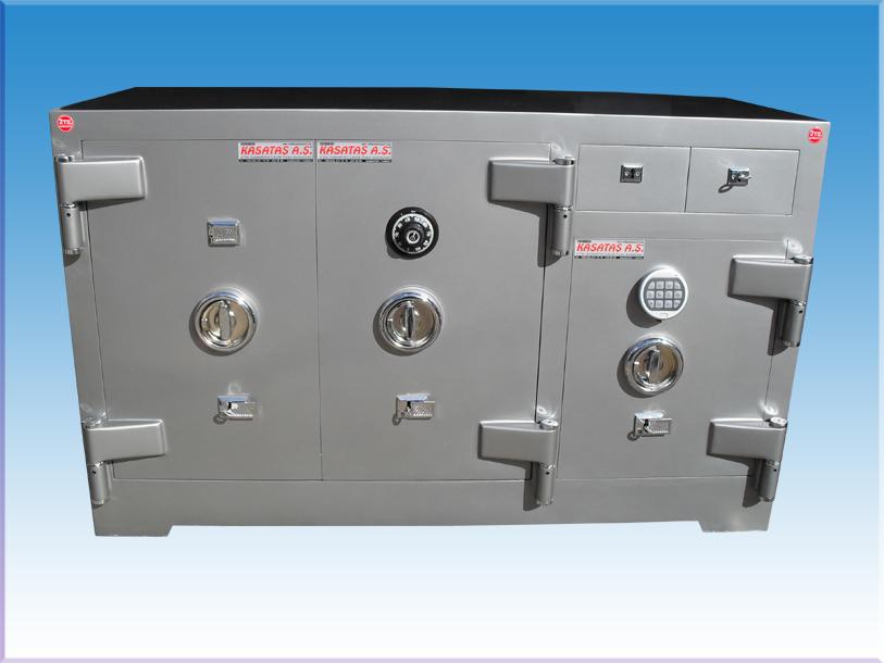 B140K3Ç21E1M YOZGAT MODEL ELEKTRONİK ŞİFRELİ  VE MEKANİK ŞİFRELİ SARRAF BANKO TİPİ KUYUMCU ALTIN KASASI  85*140*60CM 1400KĞ ( 2100€ )
