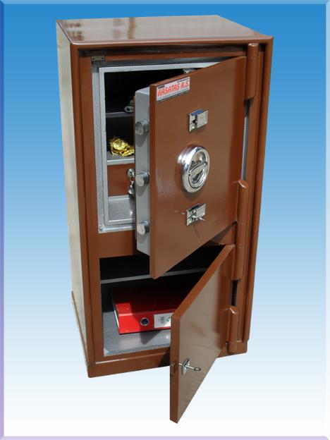 008ÇZ OFİS TİPİ YÜKSEK GÜVENLİKLİ ALTI DOLAPLI BETONLU ÖZEL ANAHTARLI ÇELİK PARA KASASI 105*46*40CM 200KĞ ( 999€  )
