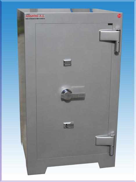 .0010FTAİŞ BANKA TİPİ TEK KAPILI ANAHTARLI TANK ZIRHLI ÇELİK PARA KASASI DIŞ 125*70*60CM İÇ 105*58*40CM 777KĞ ( 2499€ )