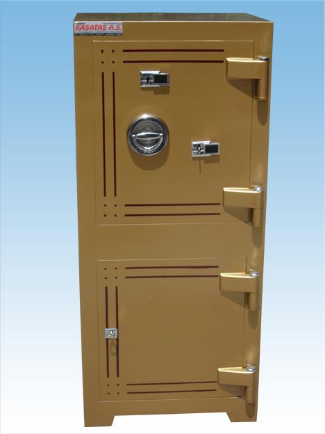0010AY 125 LİK GAZİANTEP MODEL ALTI DOLAPLI  ANAHTARLI ÇELİK KASA  125*55*45cm 250Kg  Sadece ( 1250€  )