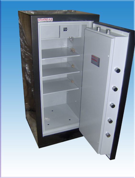 0010A3ZAZ OFİS TİPİ YÜKSEK GÜVENLİKLİ ZIRHLI SİLAH TABANCA KASASI 125*57*55CM 700KĞ ( 1250€ )