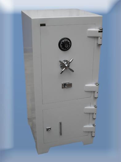 009MA4Y GAZİANTEP OFİS TİPİ ALTI DOLAPLI KAPAKLARI OKSİJEN KESMEZ MATKAP DELMEZ YÜKSEK GÜVENLİKLİ MEKANİK ŞİFRELİ ÇELİK PARA KASASI 110*50*50CM 330KĞ ( 1999€ )