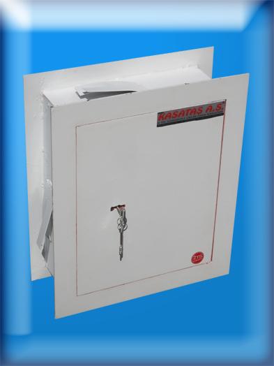 0046AÖ  BALIKESİR BANDIRMA TİPİ ÖZEL ANAHTARLI STANDART ANKASTRE GÖMME DUVAR KASASI 39*46*14cm 18Kg ( 459€  )