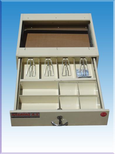 PTT PARA ÇEKMECESİ KREM RENK ( ÖNDEN BOZUK PARA GÖZLÜ ) 12*45*47CM 18KĞ ( 149€ )
