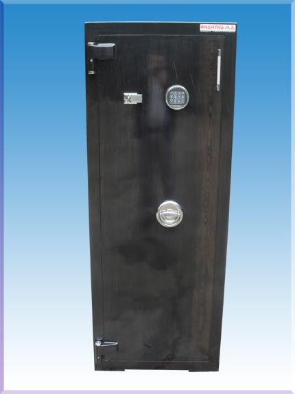 9 TÜFEKLİK ELAZIĞ TİPİ  İÇİ DOLAPLI YANGIN KORUMALI 2 ADET ÇİFTE TÜFEK 7 ADET STANDART SEYYAR TÜFEK YERLİ TÜFEK KASASI 160*51*50CM 250KĞ ( 1500€  )