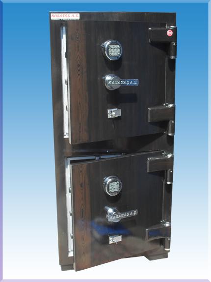 0011Z2EM ALMAN TİPİ ALT ÜST TANK ZIRHLI 2 ADET AMERİKAN ELEKTRONİK ŞİFRELİ ÇELİK PARA KASASI 140*65*55CM 700KĞ ( 2100€ )