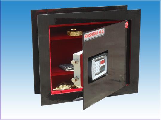 039YEA GAZİANTEP VİLLA TABLO ALTI TİPİ GÖMME ELEKTRONİK ŞİFRELİ ANKASTRE DUVAR KASASI 39*46*14CM 20KĞ ( 560€ )