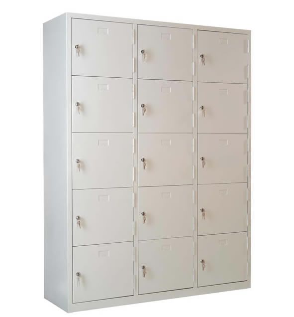 15 GÖZLÜ DOLAP ANAHTARLI BALIKESİR SINDIRGI MESLEKİ TEKNİK EĞİTİM SOYUNMA DOLABI 170*132*40CM  100KĞ ( 750€ )