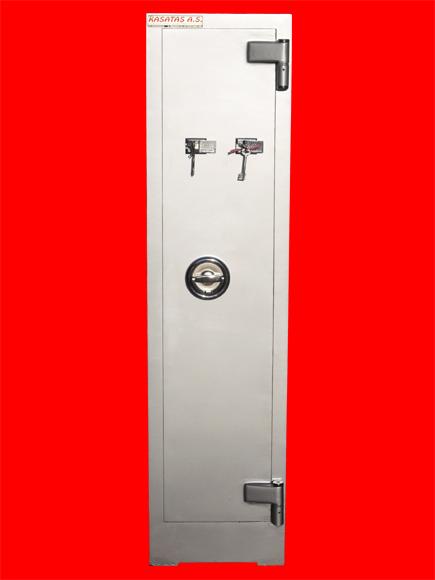 0150AMSİ 6 TÜFEK YERLİ SEYYAR RAFLI TRABZON HAVAALANI 2 ANAHTARLI TÜFEK KASASI 150*37*37CM 75KĞ ( 1500€ )