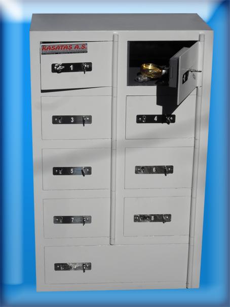 9 GÖZLÜ İSTANBUL HAN ÖGRENCİ EVLERİ RESEPSİYON EMANET KASASI 90*56*30CM 50KĞ ( 899€ )