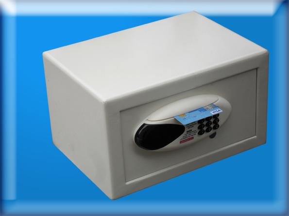 0021YEM10 OTEL ODA TİPİ KREDİ KARTI USP GİRİŞLİ BİLGİSAYARDAN RAPOR VEREN OTEL ODA KASASI 210*360*250mm 8KĞ ( 106€ )