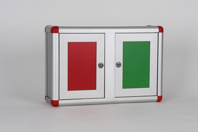 1095MLDR KÜÇÜK ALÜMİNYUM NARKOTİK DOLABI ( İKİ KAPAKLI SALLAMA ANAHTARLI  ) 30*45*13CM 5KĞ ( 215€ )