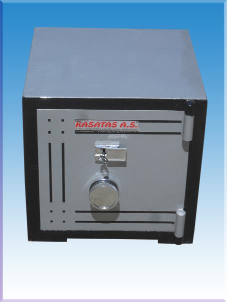0001A  EV TİPİ 1 ANAHTARLI ÇELİK PARA KASASI DIŞ ÖLÇÜSÜ 40*35*30CM (İÇ ÖLÇÜSÜ 27*29*20CM) 50KĞ ( 199€ )+KDV