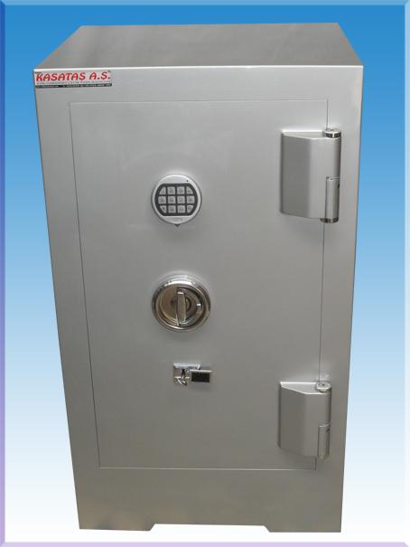 008YE1A GAZİANTEP TİPİ YÜKSEK GÜVENLİKLİ ELEKTRONİK ŞİFRELİ ÇELİK PARA KASASI  95*60*50CM 90LT 560KĞ ( 1999€  )