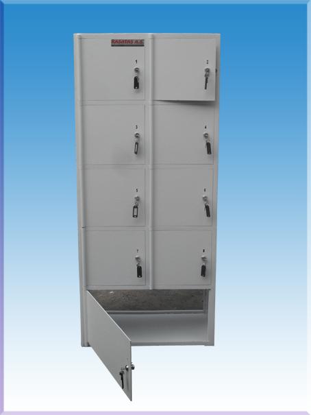 9 GÖZLÜ  İSTANBUL HALKALI BOSHPOKUS CAMİ SALLAMA KİLİTLİ ANAHTARLI METAL AYAKKABILIK 143*63*40CM 90KĞ ( 999€ )+KDV ADRESE TESLİM