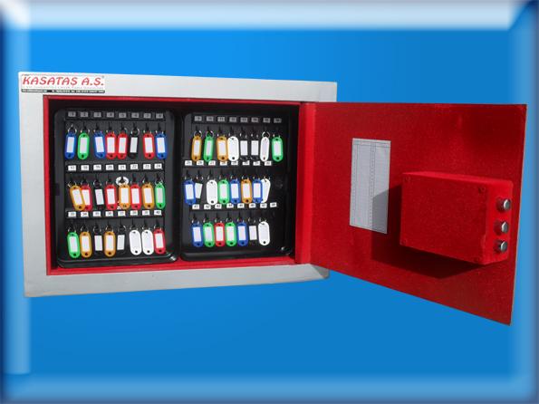 48 ANAHTAR YERLİ GAZİANTEP TİPİ TAM DİJİTAL LCD EKRANLI ACİL AÇMA ANAHTARLI ELEKTRONİK ŞİFRELİ ZIRHLI ANAHTAR DOLABI 50*75*9CM 13KĞ ( 499€ )
