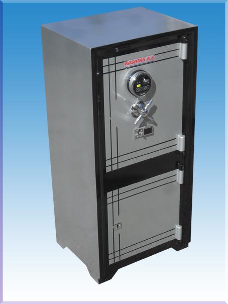 007PEÖ EV VE OFİS TİPİ ANAHTAR TAŞIMA ZORUNLULUĞU OLMAYAN  PARMAK İZİ İLE AÇILAN TUŞLU ELEKTRONİK ŞİFRELİ ALTI DOLAPLI ÇELİK PARA KASASI 85*45*39CM 160KĞ ( 899€ )