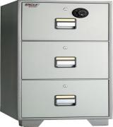 001206EURO 3 ÇEKMECELİ YANGINA DAYANIKLI ELEKTRONİK ŞİFRELİ DOSYA DOLABI Yükseklik : 1206 mm Yükseklik : 285 mm AğIrlIk : 215 kg ( 2950€ )