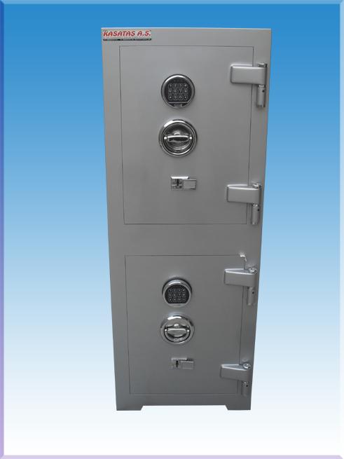 008E2AÜK OFİS TİPİ ELEKTRONİK ŞİFRELİ VE ALT ÜST AYRI KASA MODEL YÜKSEK GÜVENLİKLİ ÇELİK PARA KASASI 105*48*40CM 320KĞ ( 1499€ )