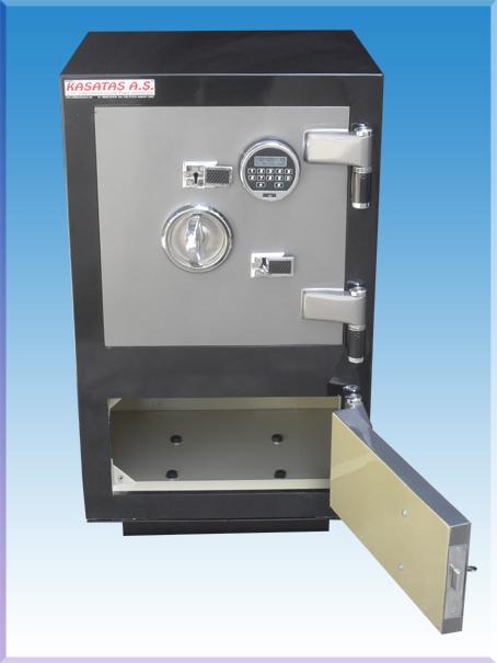 007ÇZE EV TİPİ 4 MONTAJ DELİKLİ  ALTI DOLAPLI  YÜKSEK GÜVENLİKLİ ÇELİK PARA KASASI 85*50*45CM 250KĞ ( 849€ )