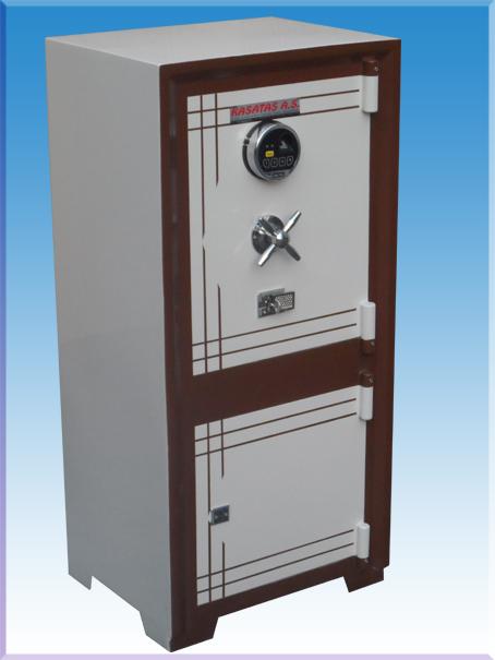 008PEÖK OFİS TİPİ  PARMAK İZİ İLE AÇILAN ALTI DOLAPLI ÇELİK PARA KASASI  105*48*39CM 180KĞ ( 625€ )