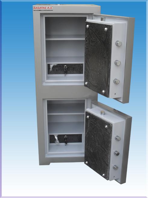 009E2AÜK OFİS TİPİ ELEKTRONİK ŞİFRELİ VE ALT ÜST AYRI KASA YÜKSEK GÜVENLİKLİ ÇELİK PARA KASASI 118*50*45CM 400KĞ ( 2360€ )