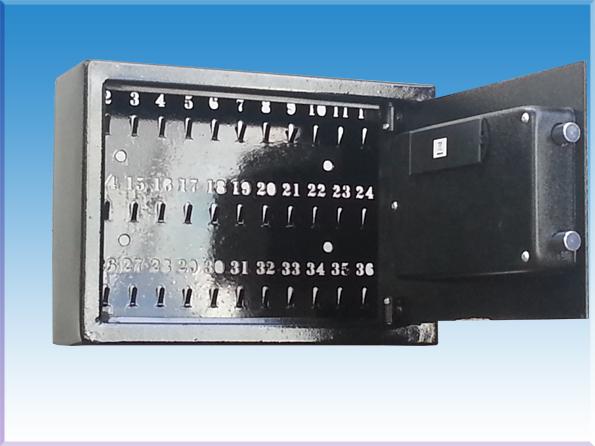 36 ANAHTAR YERLİ ACİL AÇMA ANAHTARLI LCD EKRANLI ELEKTRONİK ŞİFRELİ ANAHTAR DOLABI 25*35*15CM 8KĞ ( 499€ )