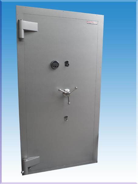 0203E1A2K ELEKTRONİK ŞİFRELİ VE 2 ANAHTARLI BANKA KASA ODASI KAPISI 203*106*20CM 400KĞ ( 2999€ )