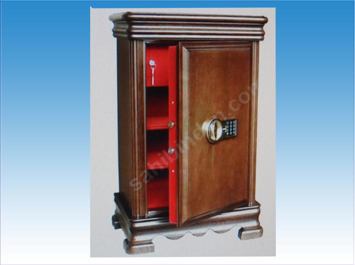 008MÖBLE4 ANTİKA DOLAP GÖRÜNÜMLÜ ÇELİKTEN MÖBLE TİPİ ÖZEL ELEKTRONİK ŞİFRELİ ÇELİK PARA KASASI ( AHŞAP GRÜNÜMLÜ BOYALI ) 60*50*50CM 200KĞ ( 4.500€ )