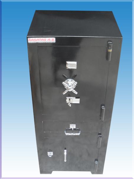 ZZZZZ009DÇ2A OFİS TİPİ DIŞTAN ÇEKMECELİ ALTI DOLAPLI 2 ANAHTARLI ÖZEL ÇELİK PARA KASASI 115*50*40CM 200KĞ ( 1150€ )