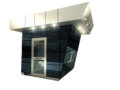 LÜKS ÖZEL YAPIM PREMİUM DİKDÖRTGEN TİP DIŞARIDAN AYDINLATMA SİSTEMLİ GÜVENLİK KULÜBESİ 300*270*270CM ( 29999€ )