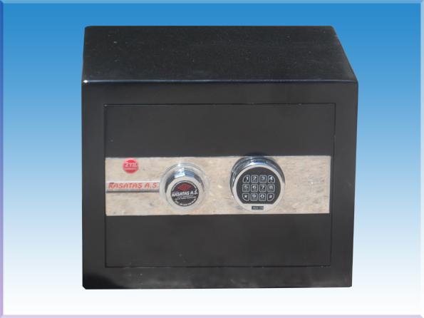001XEKLE OFİS TİPİ 1 ELEKTRONİK ŞİFRELİ ELEKTRONİK KASA DIŞ ÖLÇÜSÜ 40*50*40CM İÇ ÖLÇÜSÜ 29*36*25CM 147KĞ ( 999€ )