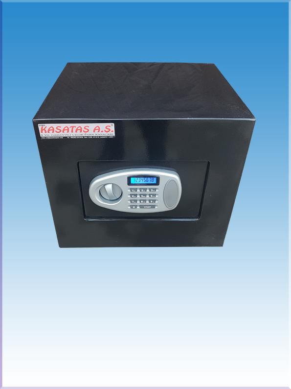 01LCD BELEDİYE TİPİ LCD EKRANLI VE ACİL AÇMA KİLİTLİ ELEKTRONİK ÇELİK PARA KASASI 34*42*38CM 75KĞ ( 499€ )