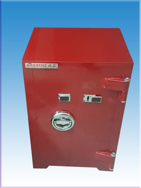 004AYTF2E OFİS TİPİ TEK KAPILI 2 ÖZEL ANAHTARLI YAPRAK MENTEŞELİ TOPUZ KOLLU ÇELİK PARA KASASI DIŞ 70*46*39CM İÇ 56*38*23CM 160KĞ ( 699€ )