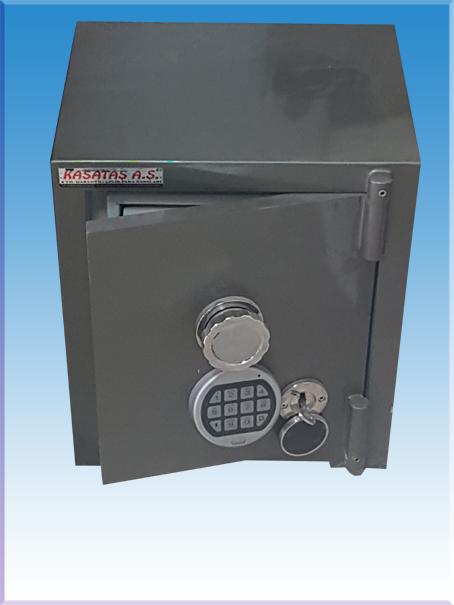 ZZZZZ001AE OFİS TİPİ ELEKTRONİK ŞİFRELİ VE ANAHTARLI ÇELİK PARA KASASI 40*35*35CM 75KĞ ( 399€ )+KDV