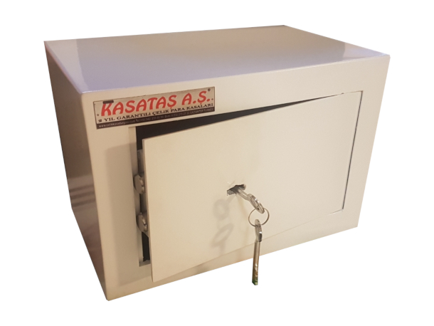 020S ÇELİK KASA ANAHTARLI 2 SÜRGÜLÜ ÇELİK PARA KASASI 20*30*20CM 7KĞ ( 99€ )