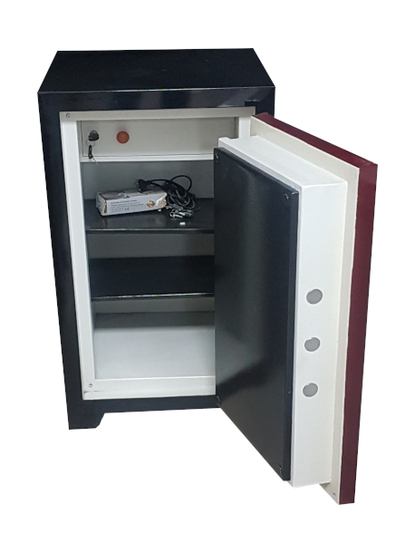 007TEKUZAK OFİS TİPİ TEK KAPILI UZAKTAN KUMANDALI ELEKTRONİK ŞİFRELİ ÇELİK PARA KASASI 85*50*50CM 300KĞ ( 1899€ )