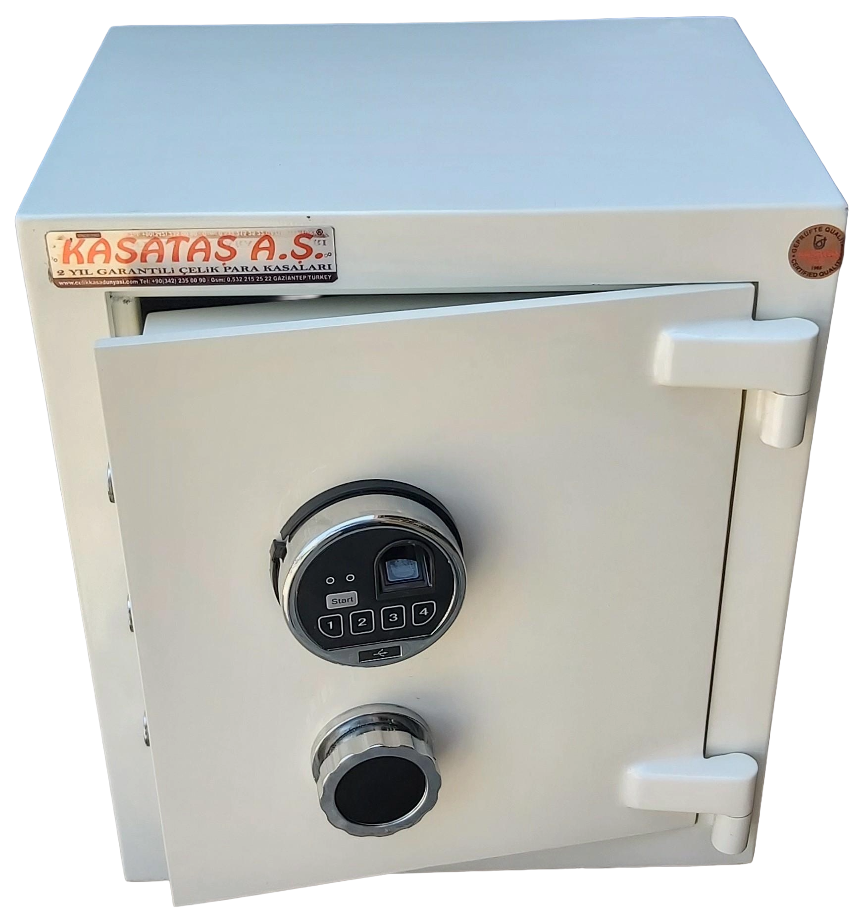 045EN HER YANI 10MM ELEKTRONİK ŞİFRELİ İÇİ KADİFE KAPLI ÇELİK PARA KASASI 45*40*30CM 80KĞ ( 899€ )+KDV