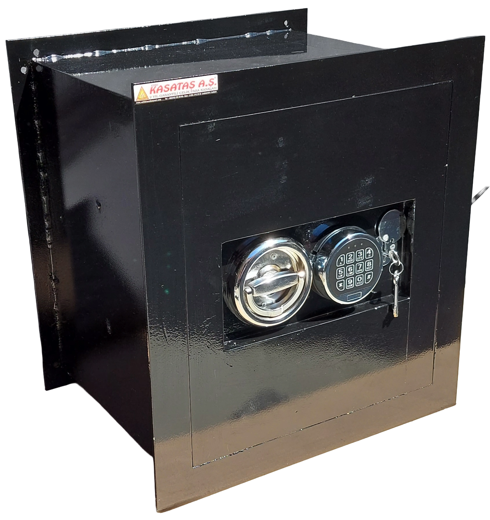 046EAGAK 5 KLASÖR SAKLAMA KAPASİTELİ ELEKTRONİK ŞİFRELİ VE ANAHTARLI ANKASTRE DUVAR KASASI 46*39*35cm 28Kg ( 899€ )
