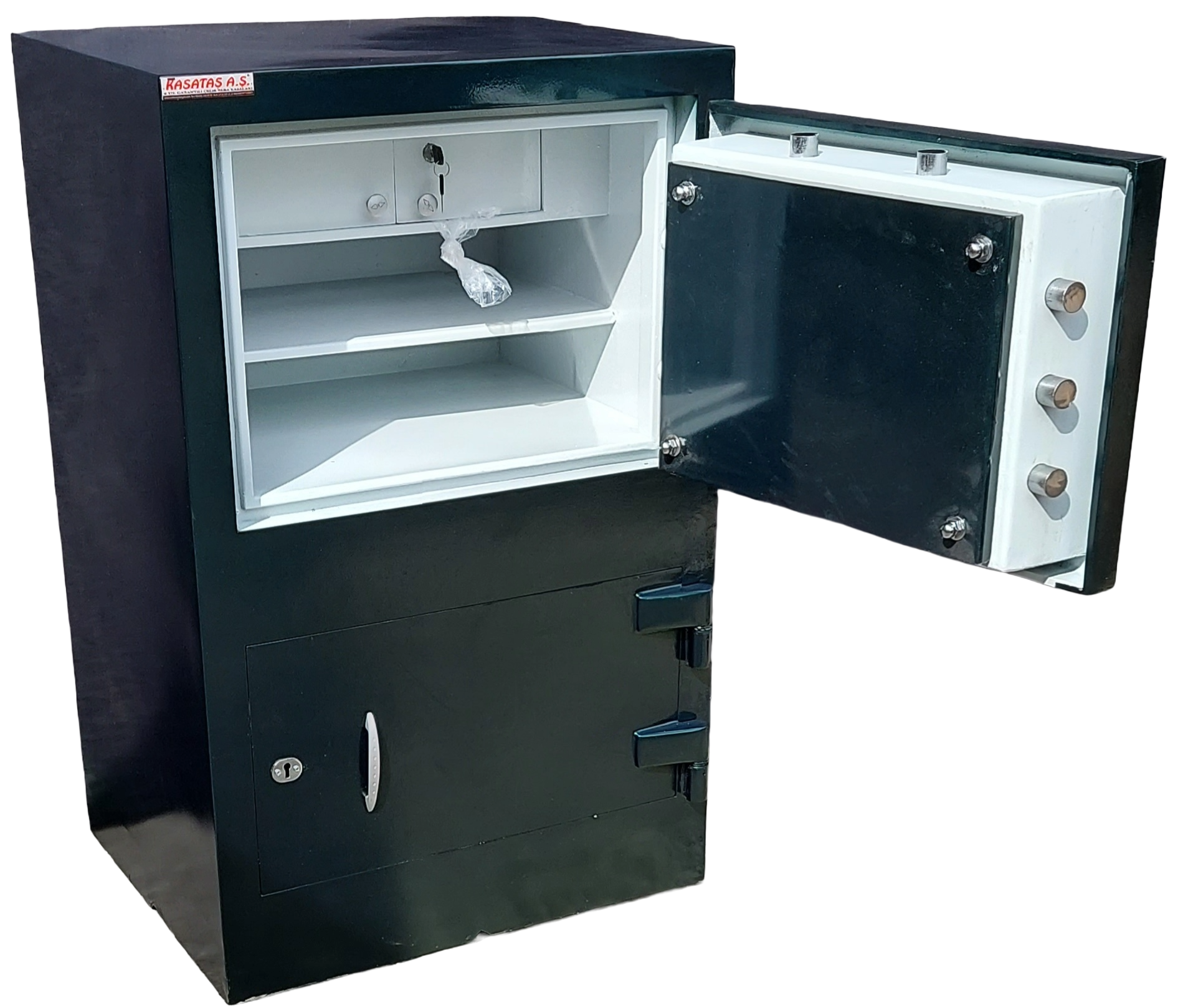 08BİTCOİN OFİS TİPİ ALTI DOLAPLI 6 ADET ÖZEL GİZLİ GİZLÜ ÇELİK PARA KASASI 105*60*50CM 300KĞ ( 2999€ )