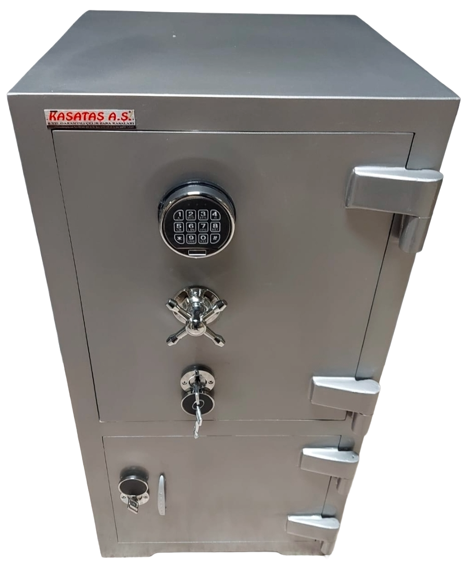 08NRKTİK ANKARA TİPİ ALTI DOLAPLI ÇELİK PARA KASASI 100*51*50CM 180KĞ ( 999€ )+KDV ADRESE TESLİM