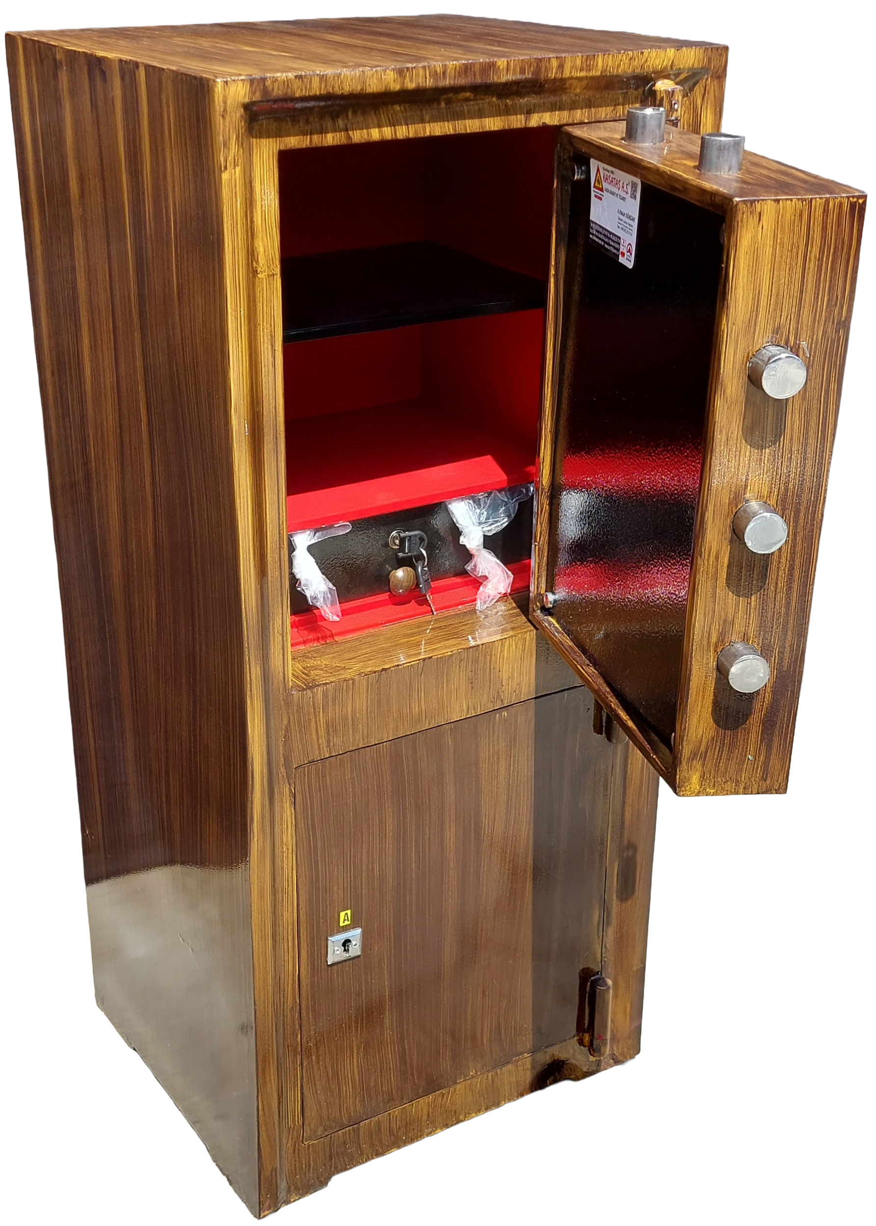 008AVAXBULUT OFİS TİPİ ALTI DOLAPLI KALIN KAPAKLI ÖZEL ANAHTARLI ÇELİK PARA KASASI 107*49*42CM 200KĞ ( 899€ )+KDV ADRESE TESLİM