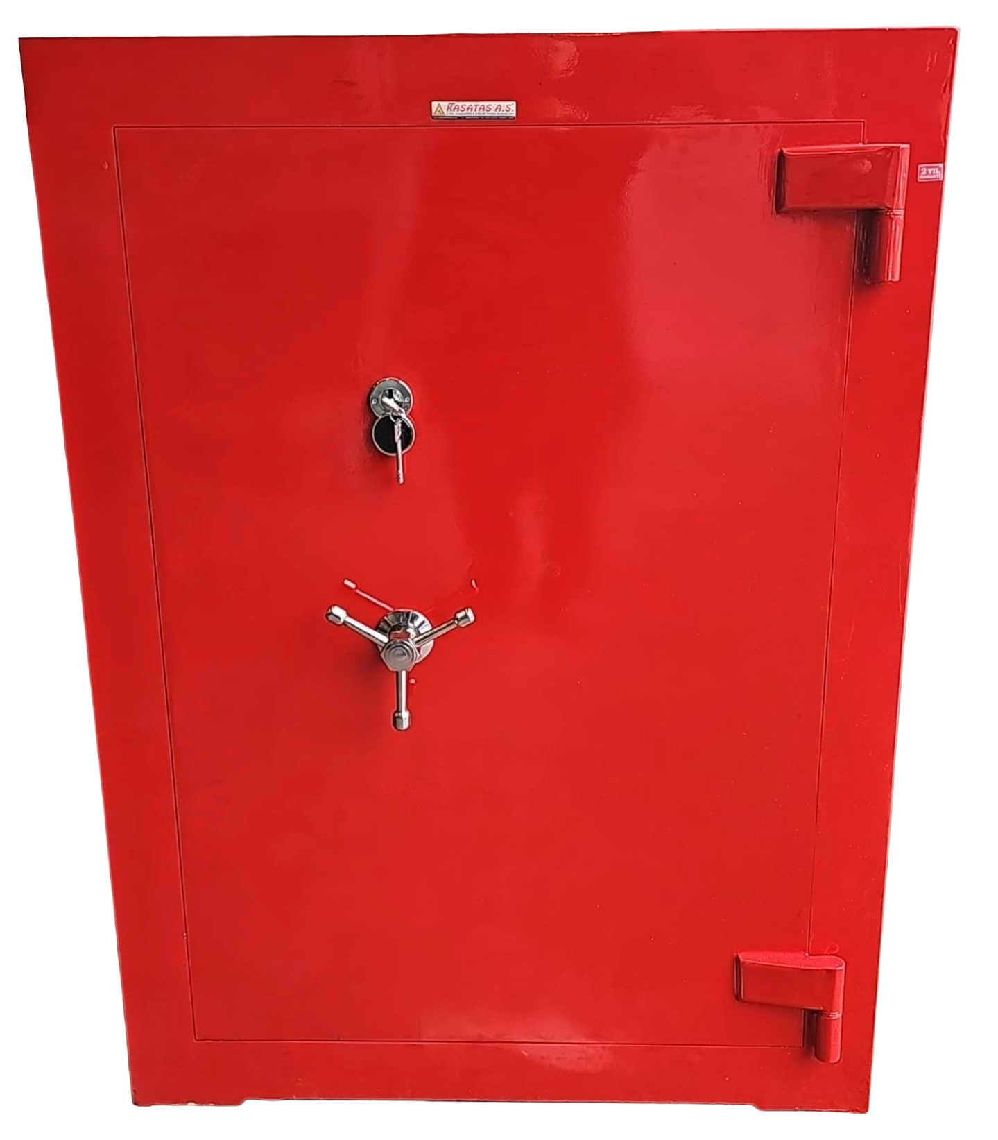 0012AHİÇ TEKKAPILI İÇİ AHŞAP KAPLI  1 ANAHTARLI YANGINA DAYANIKLI PATLAYICI DEPOLAMA KASASI 150*80*55CM 235KĞ  ( 2999€ )+KDV