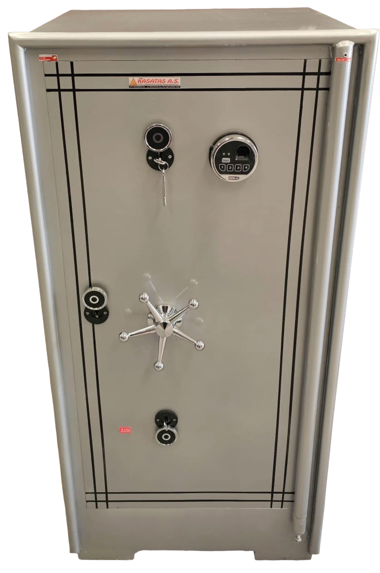 0011BEPES OFİS TİPİ TEKKAPILI 3 ANAHTARLI PARMAK İZLİ ELEKTRONİK ŞİFRELİ ZIRHLI ÇELİK PARA KASASI 140*60*50CM 500KĞ ( 1999€ )+KDV