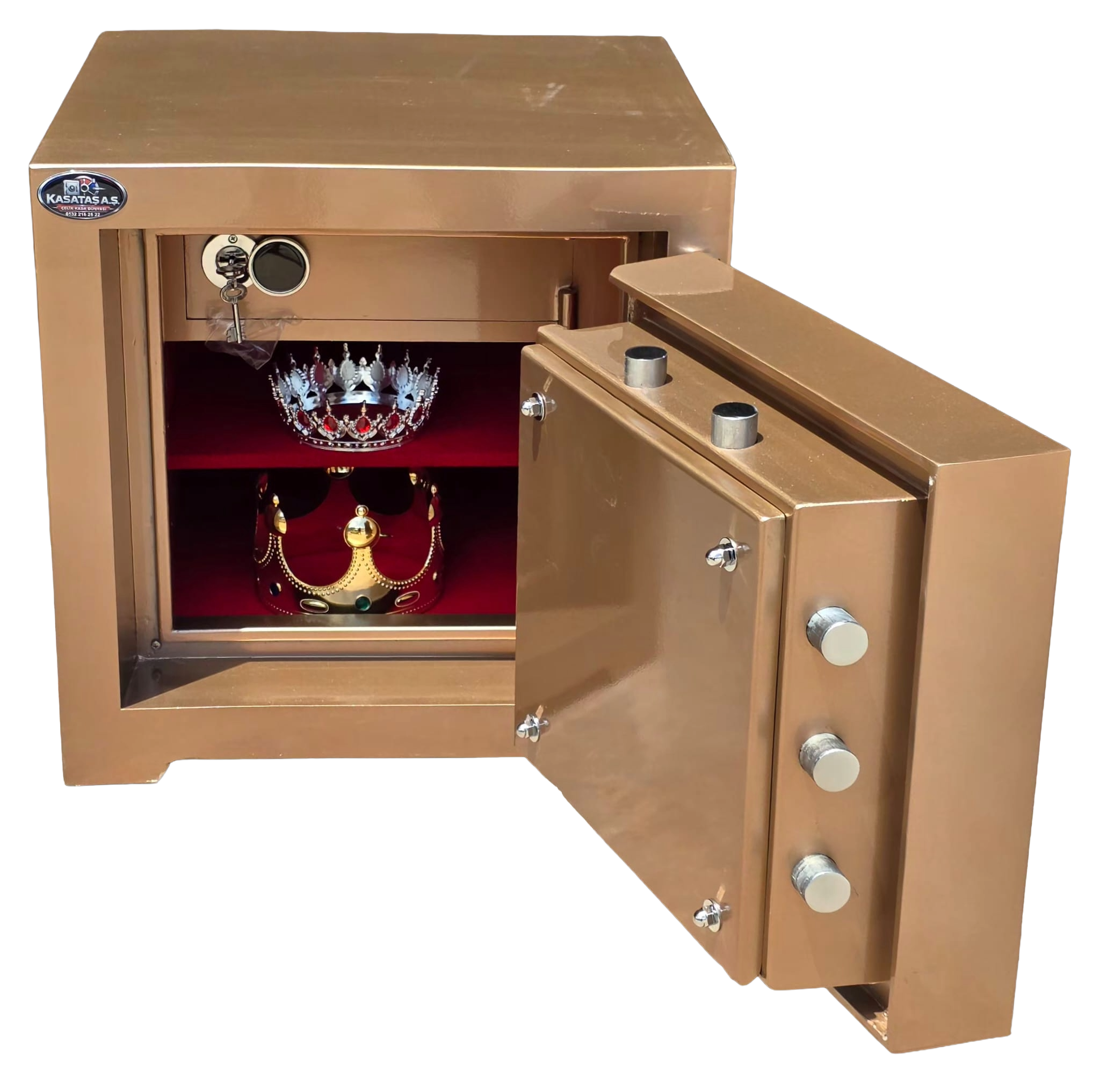 002UZMAN 7CM DOLGULU EV VE OFİSTİPİ YÜKSEK GÜVENLİKLİ HERKÜL CAM KİLİTLEMELİ TANK ZIRHLI DOLGULU ÇELİK PARA KASASI 55*55*55CM 300KĞ ( 1100€ )+KDV