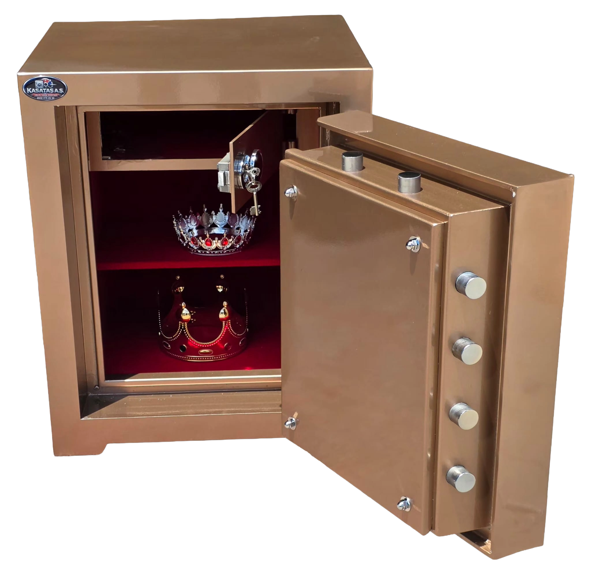 004UZMAN 7CM DOLGULU EV VE OFİSTİPİ YÜKSEK GÜVENLİKLİ HERKÜL CAM KİLİTLEMELİ TANK ZIRHLI  DOLGULU ÇELİK PARA KASASI 70*55*55CM 400KĞ ( 1400€ )+KDV