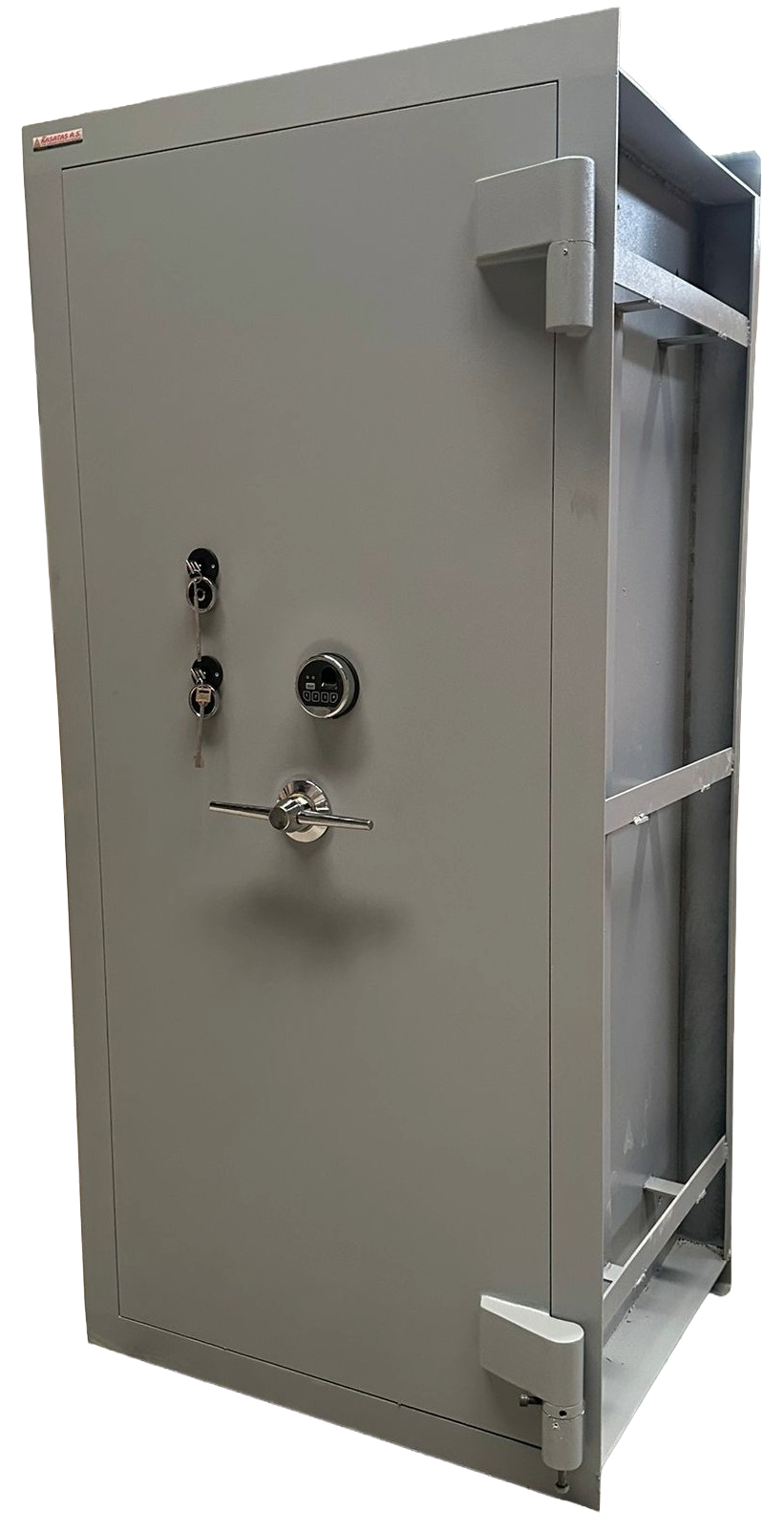 .0206ALM ALMAN TİPİ 2 ANAHTARLI  VE 1 PARMAK İZLİ ELEKTRONİK ŞİFRELİ BANKA KASA ODA KAPISI 206*106*70CM 700KĞ ( 4999€ )