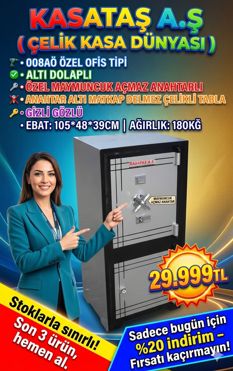 70*55*55CM 300KĞ BRONZ RENK KASA 99999TL