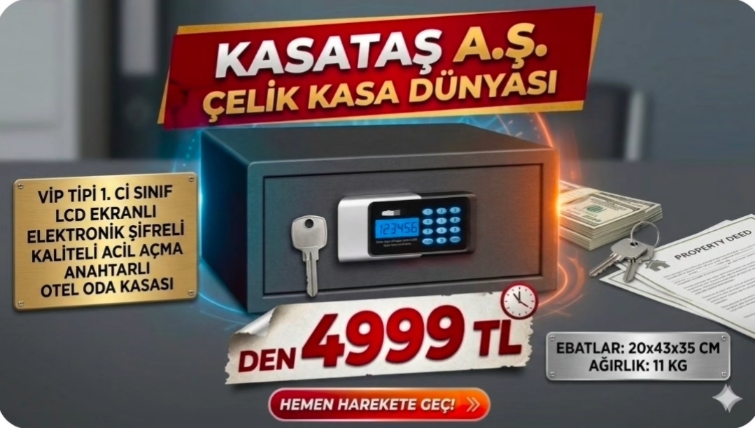 70*55*55CM 300KĞ BRONZ RENK KASA 99999TL